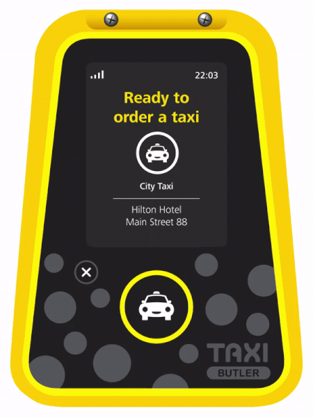 Taxi Butler ONE easy taxi ordering for venues one-click kiosk
