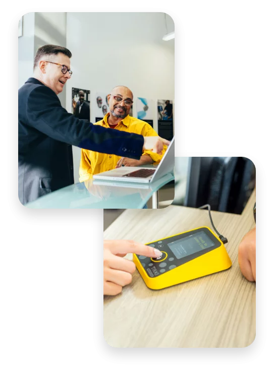 Two man using Taxi Butler