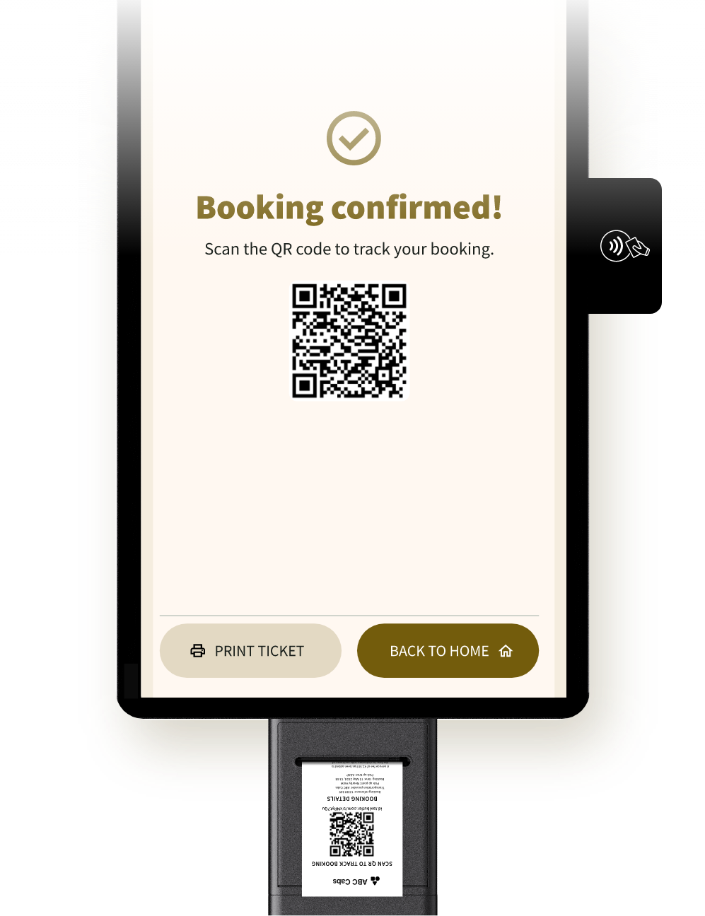 Taxi Butler 
KIOSK taxi booking kiosk printing a confirmation ticket
