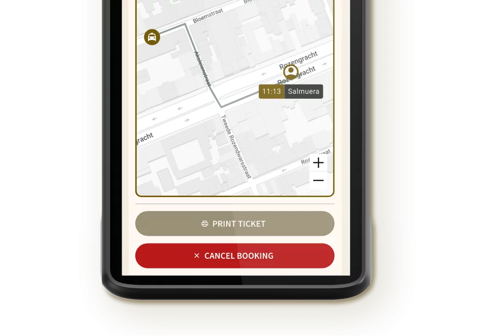 Cancelling a taxi booking on a Taxi Butler PLUS taxi booking device