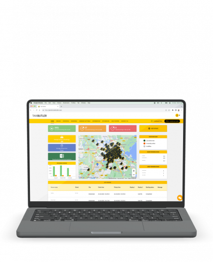Taxi Butler PORTAL on laptop